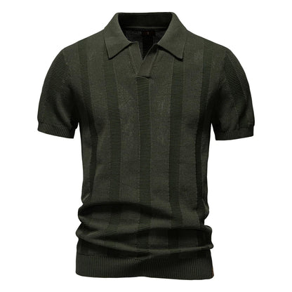 Van Dijkman Mode® | Katoenen Gestreepte Polo