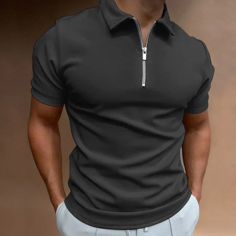 Van Dijkman Mode® | Klassieke Rits Polo Shirt