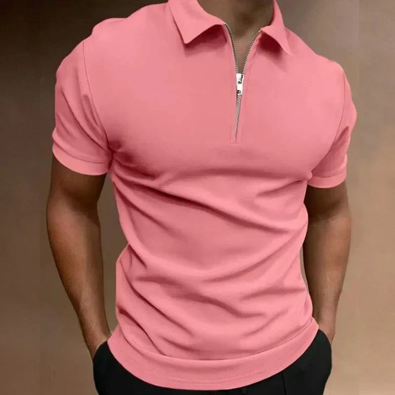 Van Dijkman Mode® | Klassieke Rits Polo Shirt