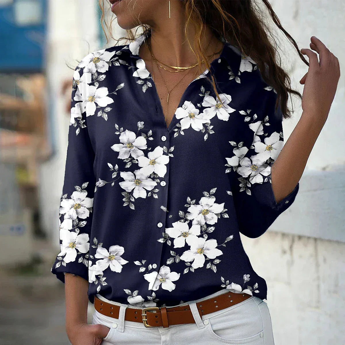 Van Dijkman Mode® | Modieus Bedrukte Blouse