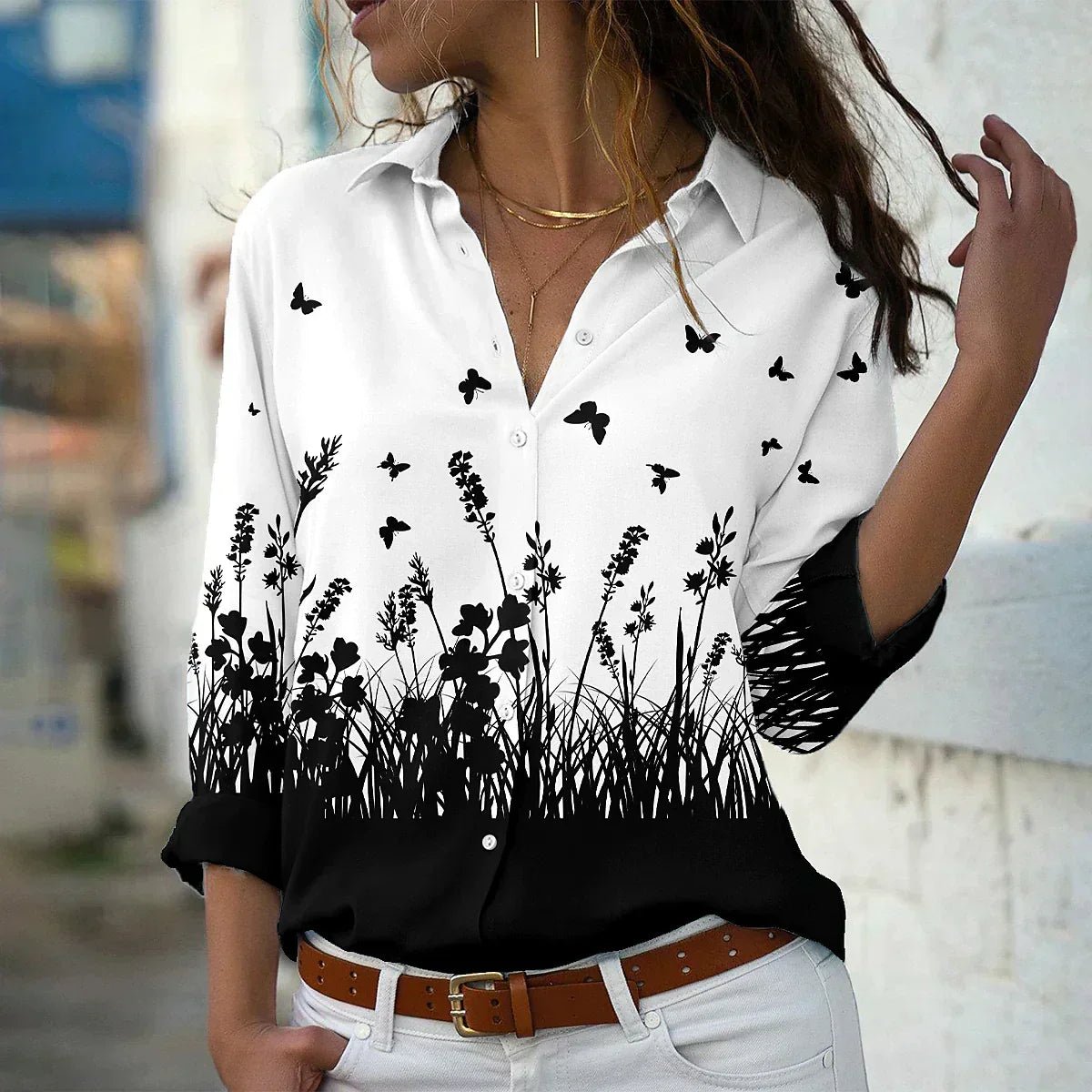 Van Dijkman Mode® | Modieus Bedrukte Blouse