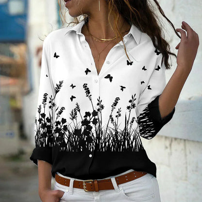 Van Dijkman Mode® | Modieus Bedrukte Blouse