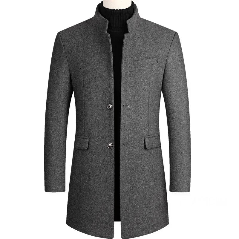 Van Dijkman Mode® | Kasjmier-Wollen Heren Trenchcoat