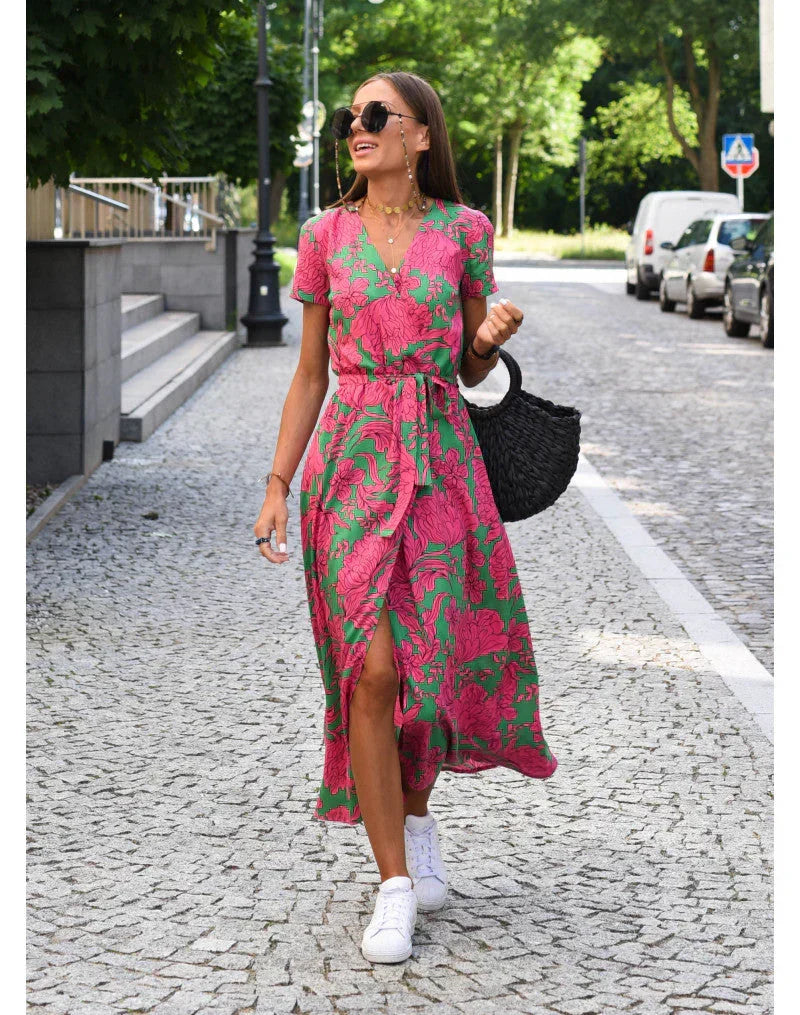Van Dijkman Mode® | Elegante Zomerjurk met V-hals