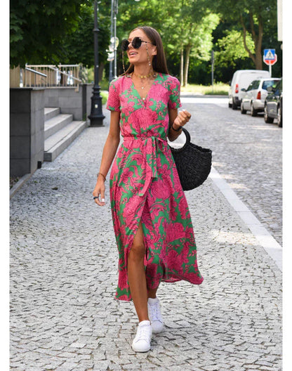 Van Dijkman Mode® | Elegante Zomerjurk met V-hals