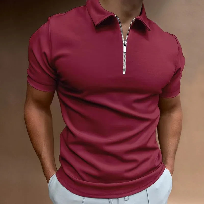 Van Dijkman Mode® | Klassieke Rits Polo Shirt