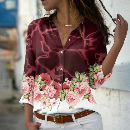Van Dijkman Mode® | Modieus Bedrukte Blouse