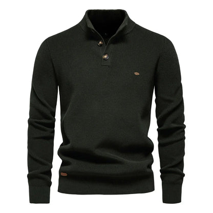 Van Dijkman Mode® | Herentrui met Knoopdesign