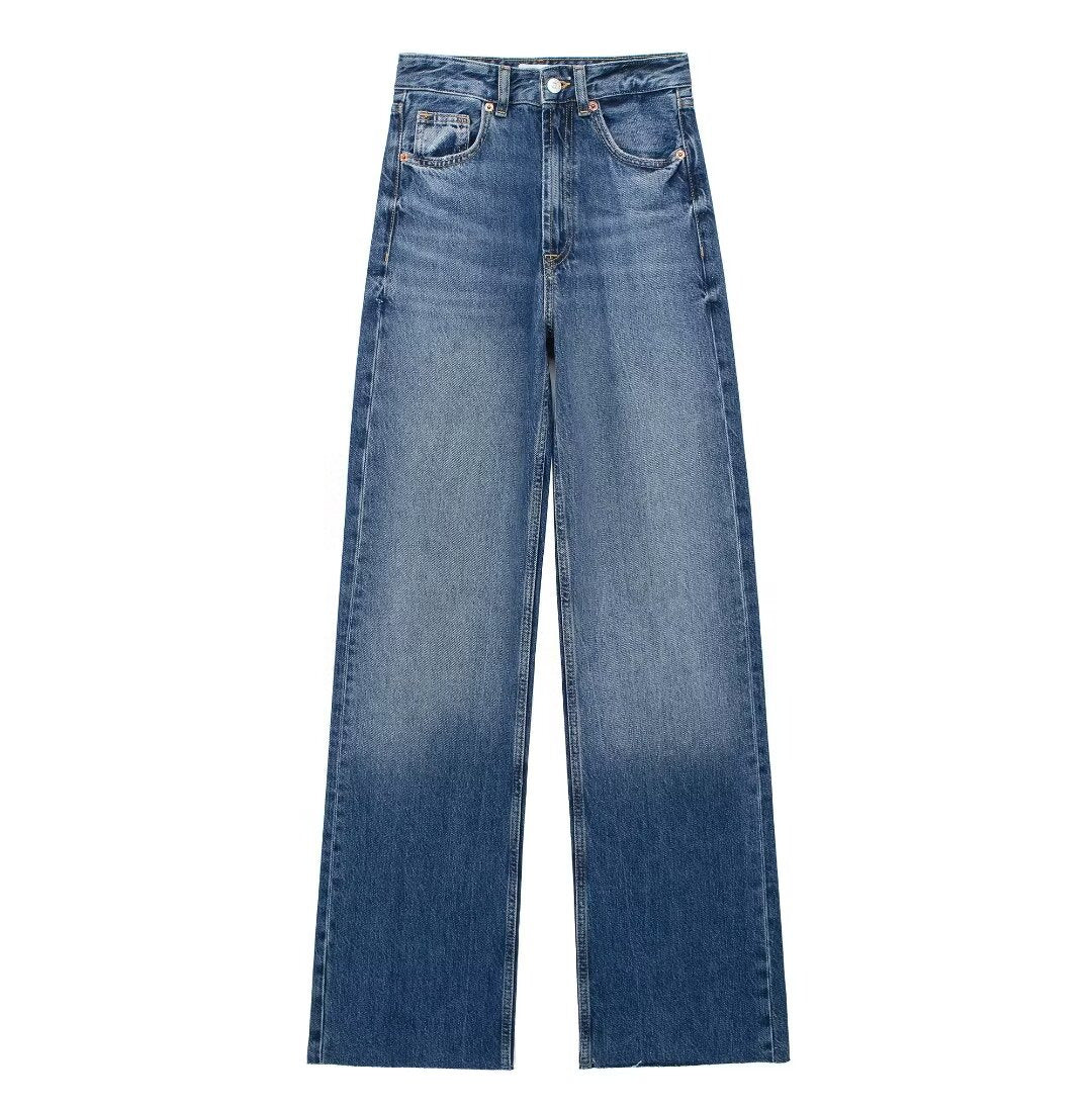 Linden Mode | Blauwe Wide Leg Broek