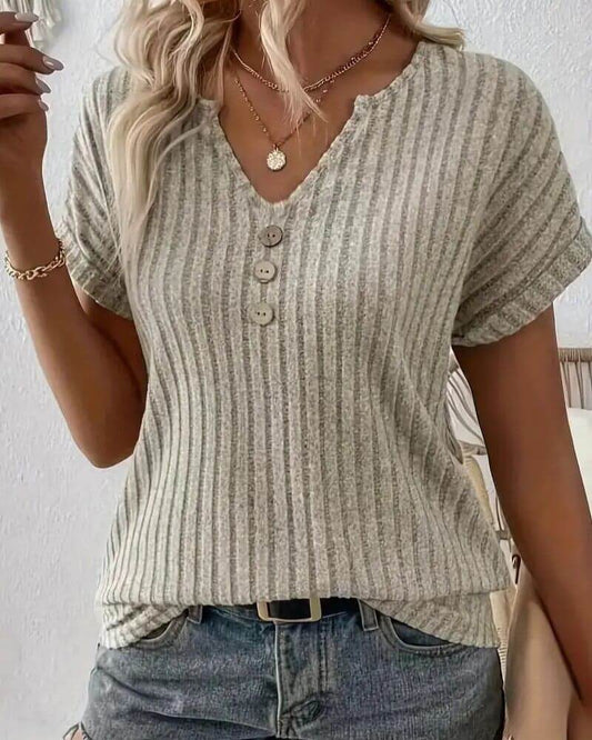 Linden Mode | Gebreide Blouse met V-hals