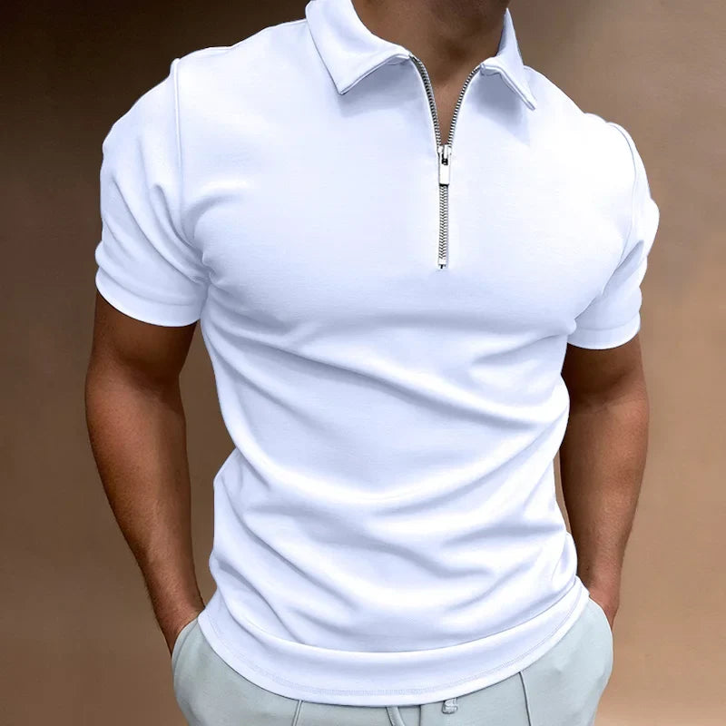 Van Dijkman Mode® | Klassieke Rits Polo Shirt