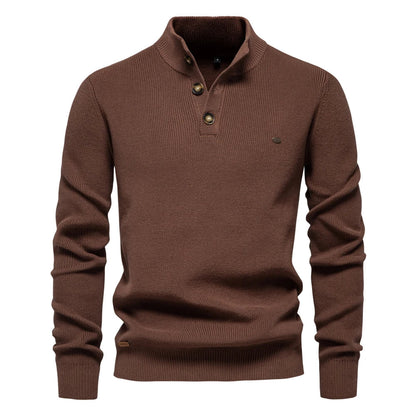 Van Dijkman Mode® | Herentrui met Knoopdesign
