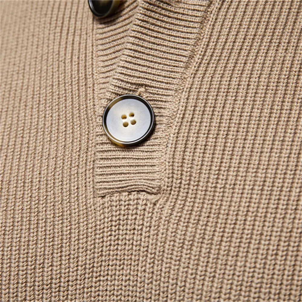 Van Dijkman Mode® | Herentrui met Knoopdesign