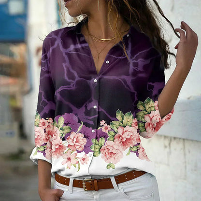 Van Dijkman Mode® | Modieus Bedrukte Blouse