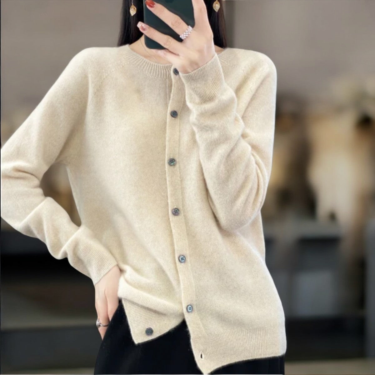 Van Dijkman Mode® | Elegante Knoopjes Cardigan