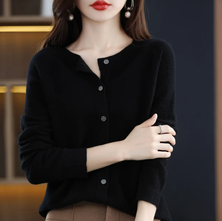 Van Dijkman Mode® | Elegante Knoopjes Cardigan