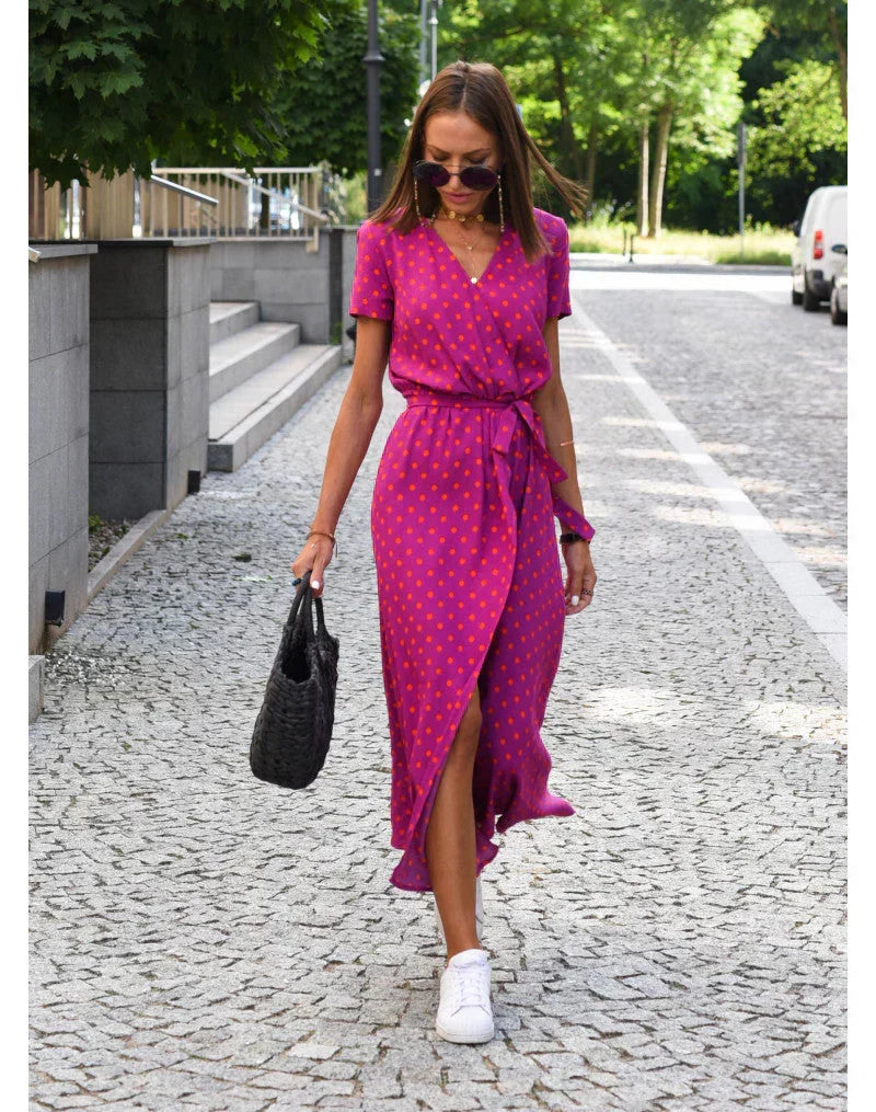 Van Dijkman Mode® | Elegante Zomerjurk met V-hals