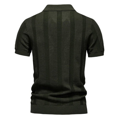Van Dijkman Mode® | Katoenen Gestreepte Polo