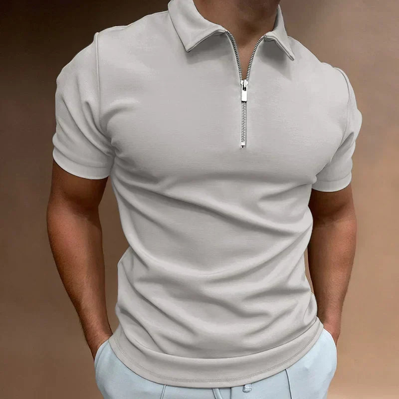 Van Dijkman Mode® | Klassieke Rits Polo Shirt