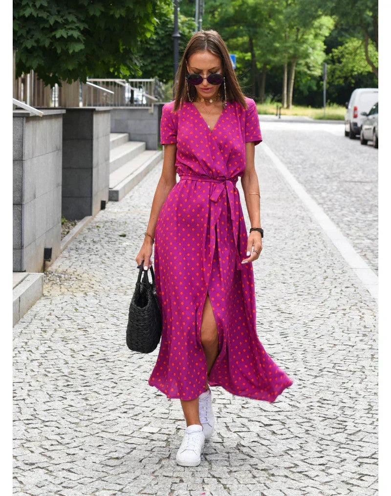Van Dijkman Mode® | Elegante Zomerjurk met V-hals
