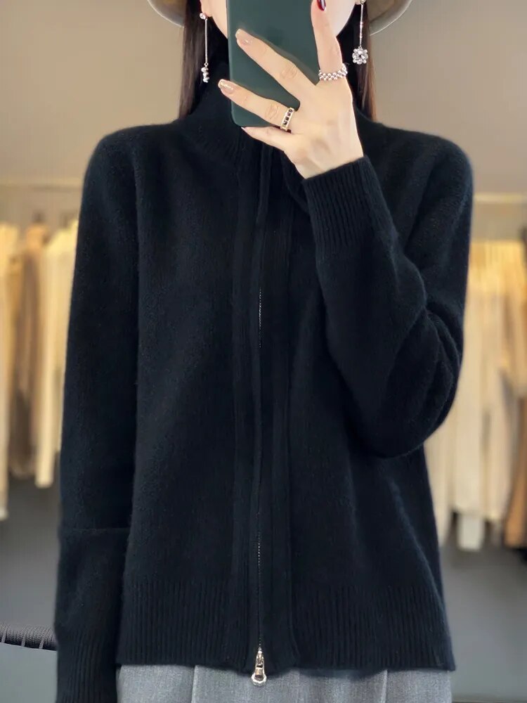 Van Dijkman Mode® | Zip-Up Cardigan