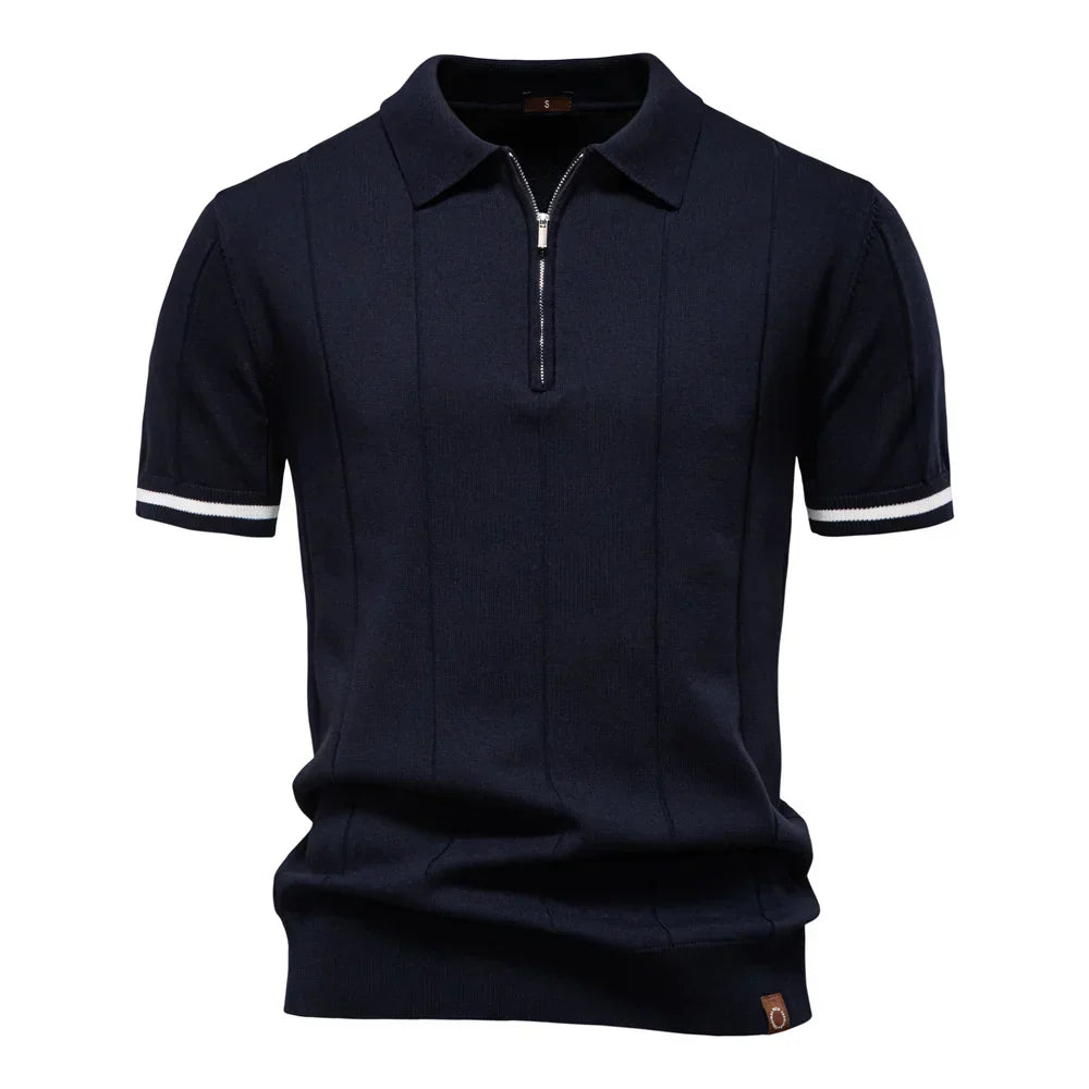 Van Dijkman Mode® | Zomerse Polo met Rits
