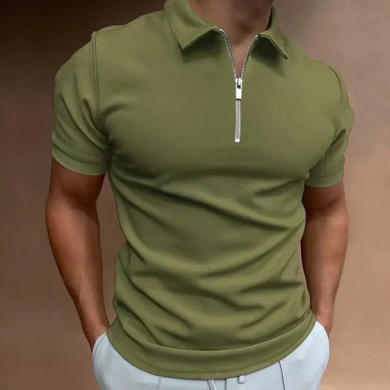 Van Dijkman Mode® | Klassieke Rits Polo Shirt