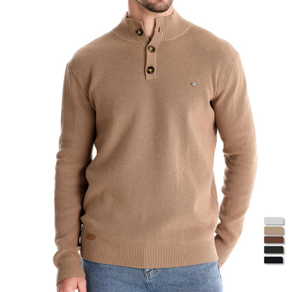 Van Dijkman Mode® | Herentrui met Knoopdesign
