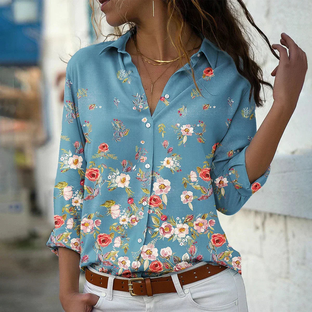 Van Dijkman Mode® | Modieus Bedrukte Blouse