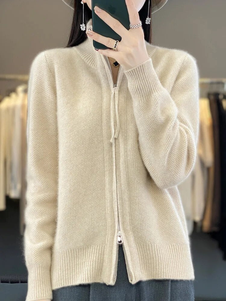 Van Dijkman Mode® | Zip-Up Cardigan