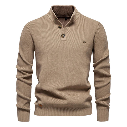 Linden Mode | Herentrui met Knoopdesign