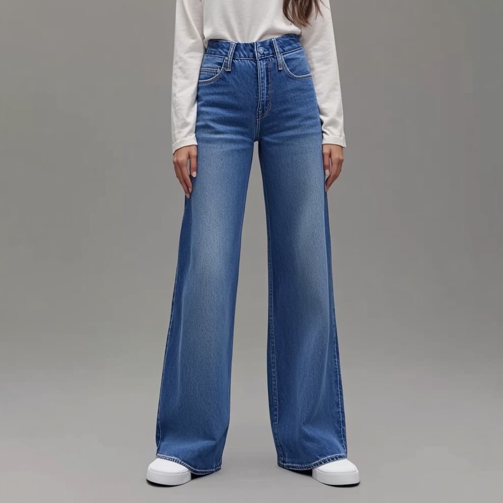 Linden Mode | Blauwe Wide Leg Broek