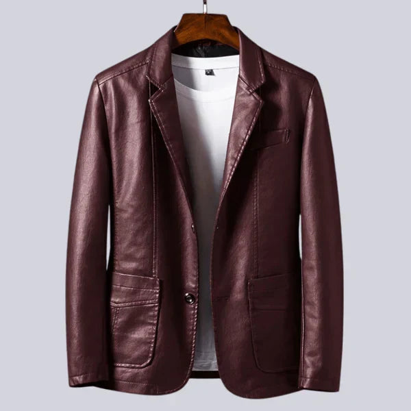 Linden Mode | Comfortabele Lederen Heren Blazer