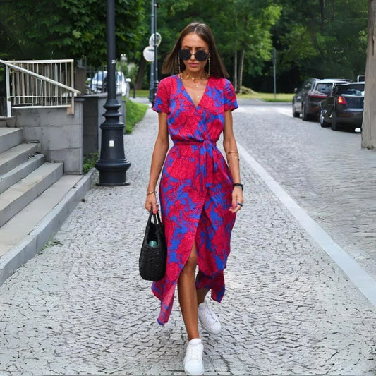 Van Dijkman Mode | Elegante Zomerjurk met V-hals