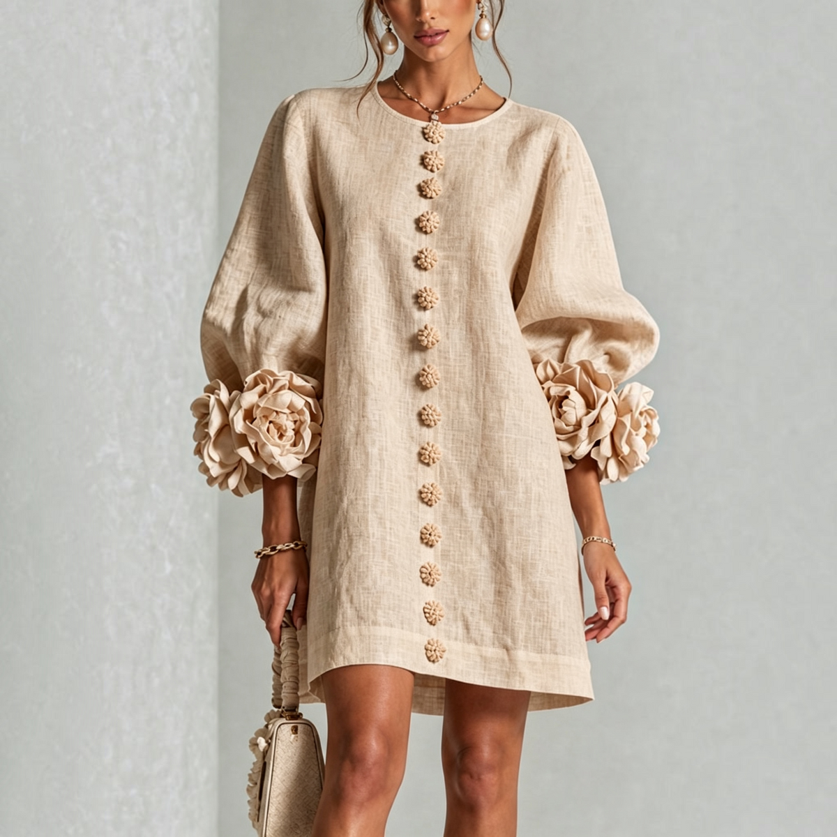 Van Dijkman Mode® | Amara Elegante Bloemen Mini-jurk