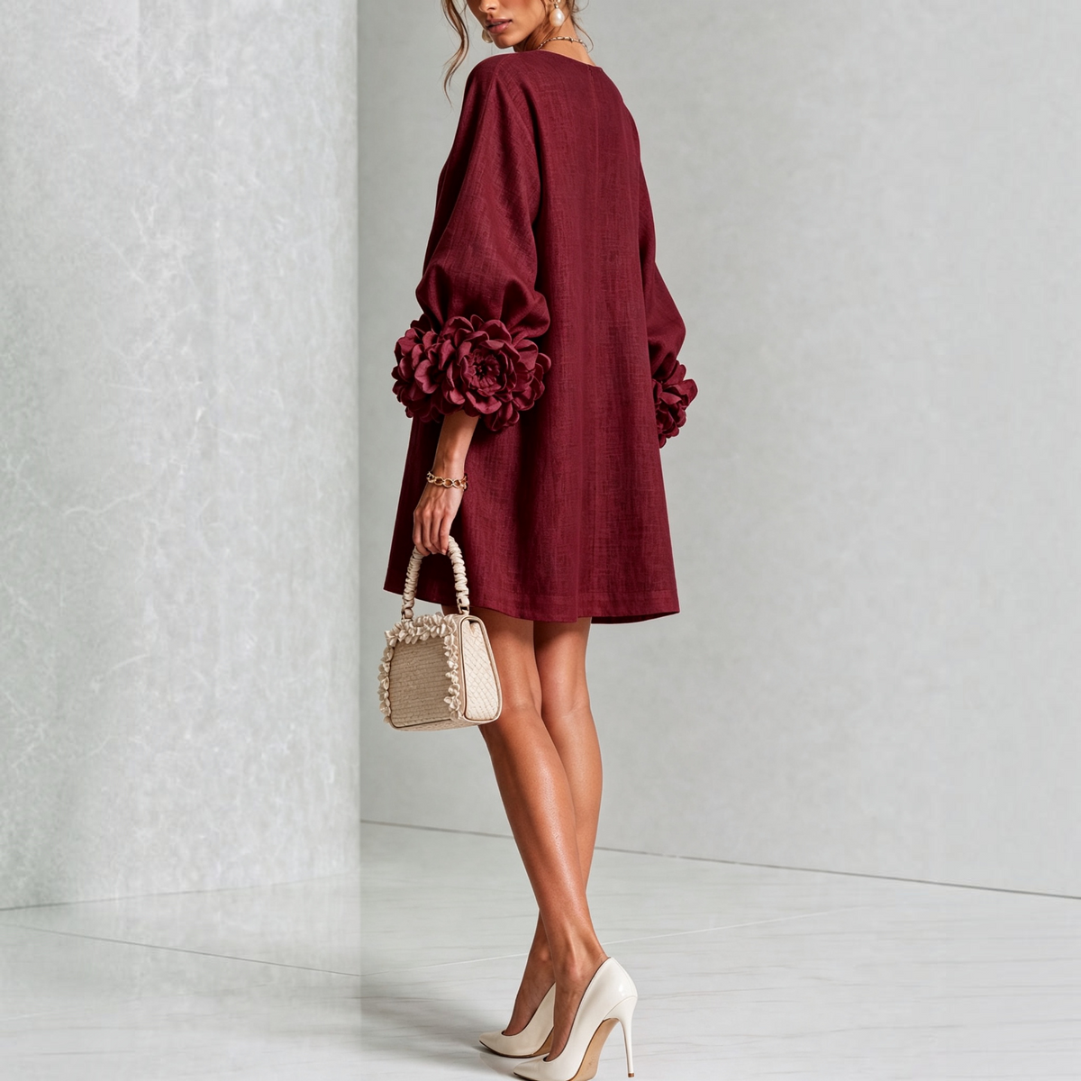 Van Dijkman Mode® | Amara Elegante Bloemen Mini-jurk
