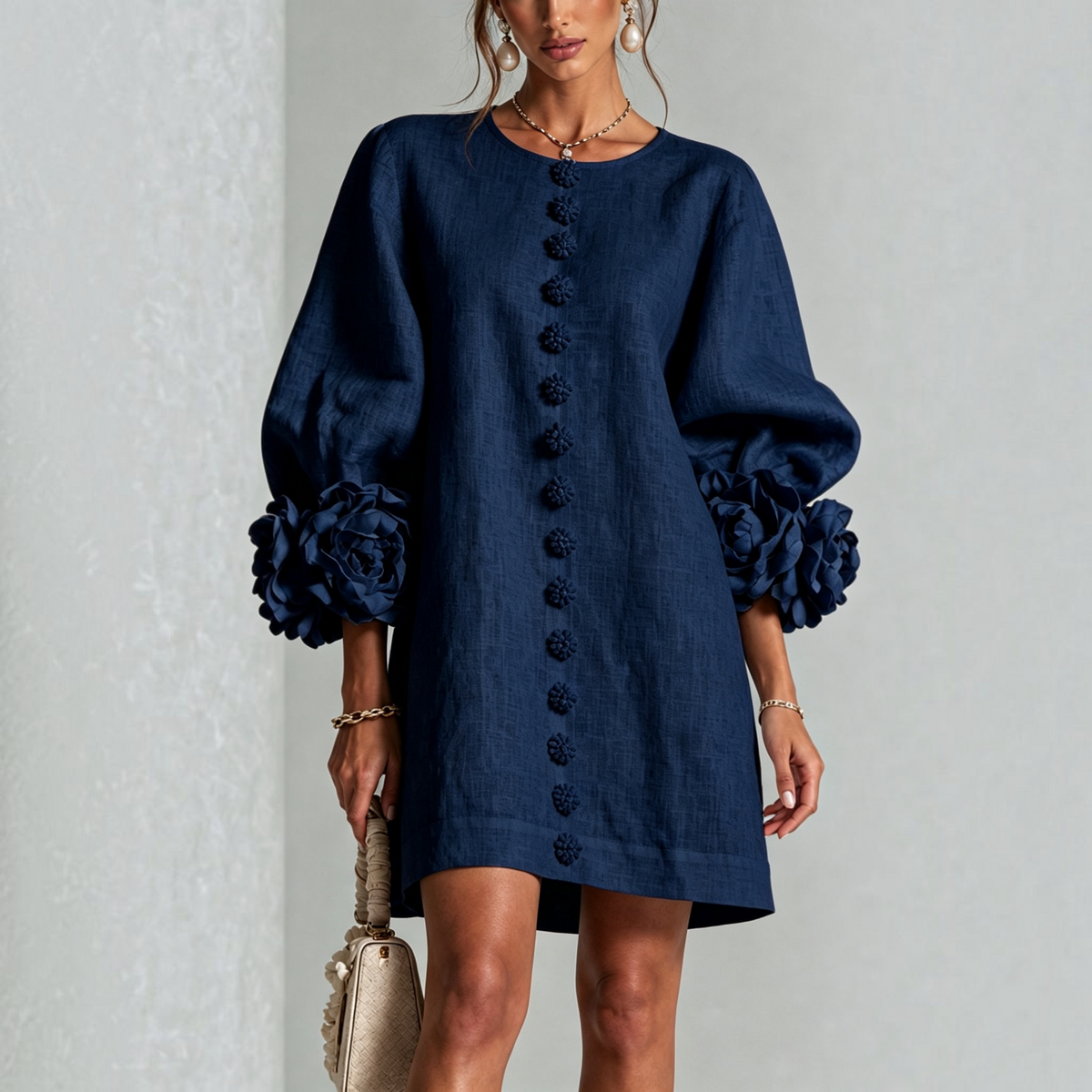 Van Dijkman Mode® | Amara Elegante Bloemen Mini-jurk