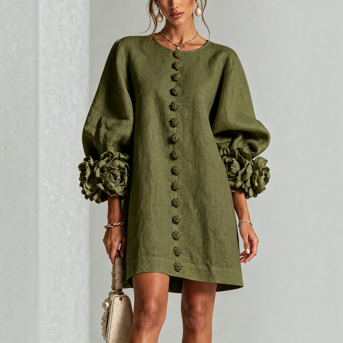 Van Dijkman Mode® | Amara Elegante Bloemen Mini-jurk