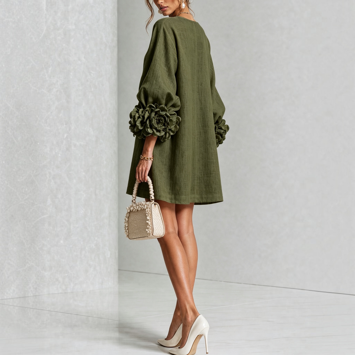 Van Dijkman Mode® | Amara Elegante Bloemen Mini-jurk