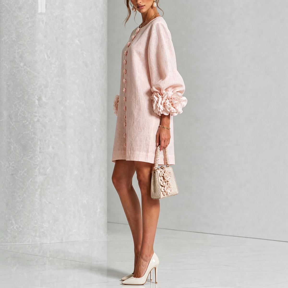 Van Dijkman Mode® | Amara Elegante Bloemen Mini-jurk