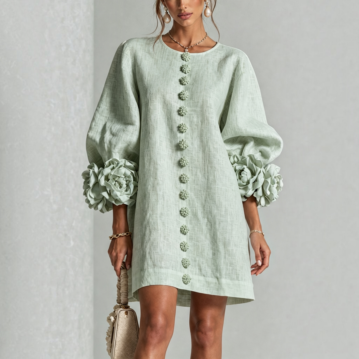 Van Dijkman Mode® | Amara Elegante Bloemen Mini-jurk