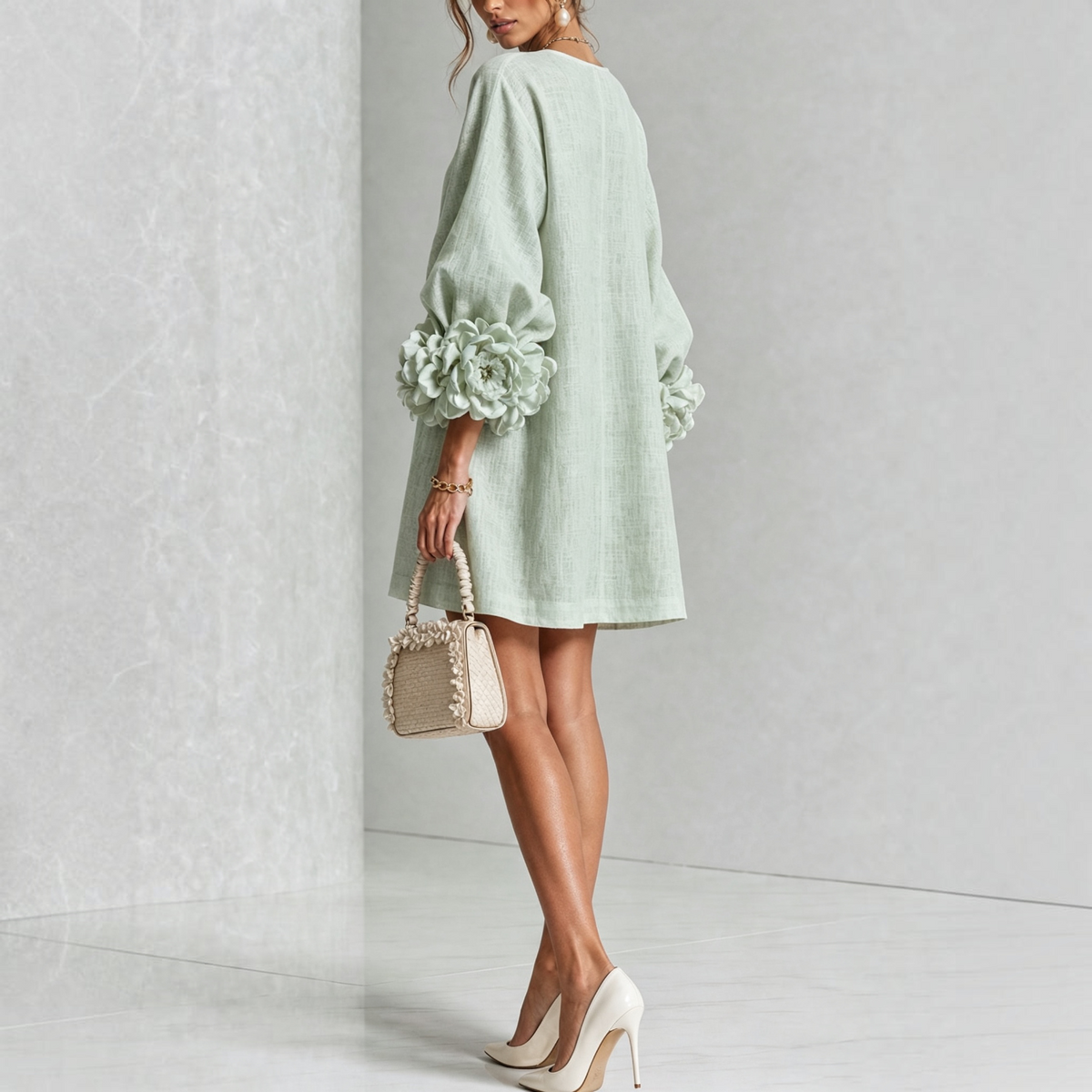 Van Dijkman Mode® | Amara Elegante Bloemen Mini-jurk