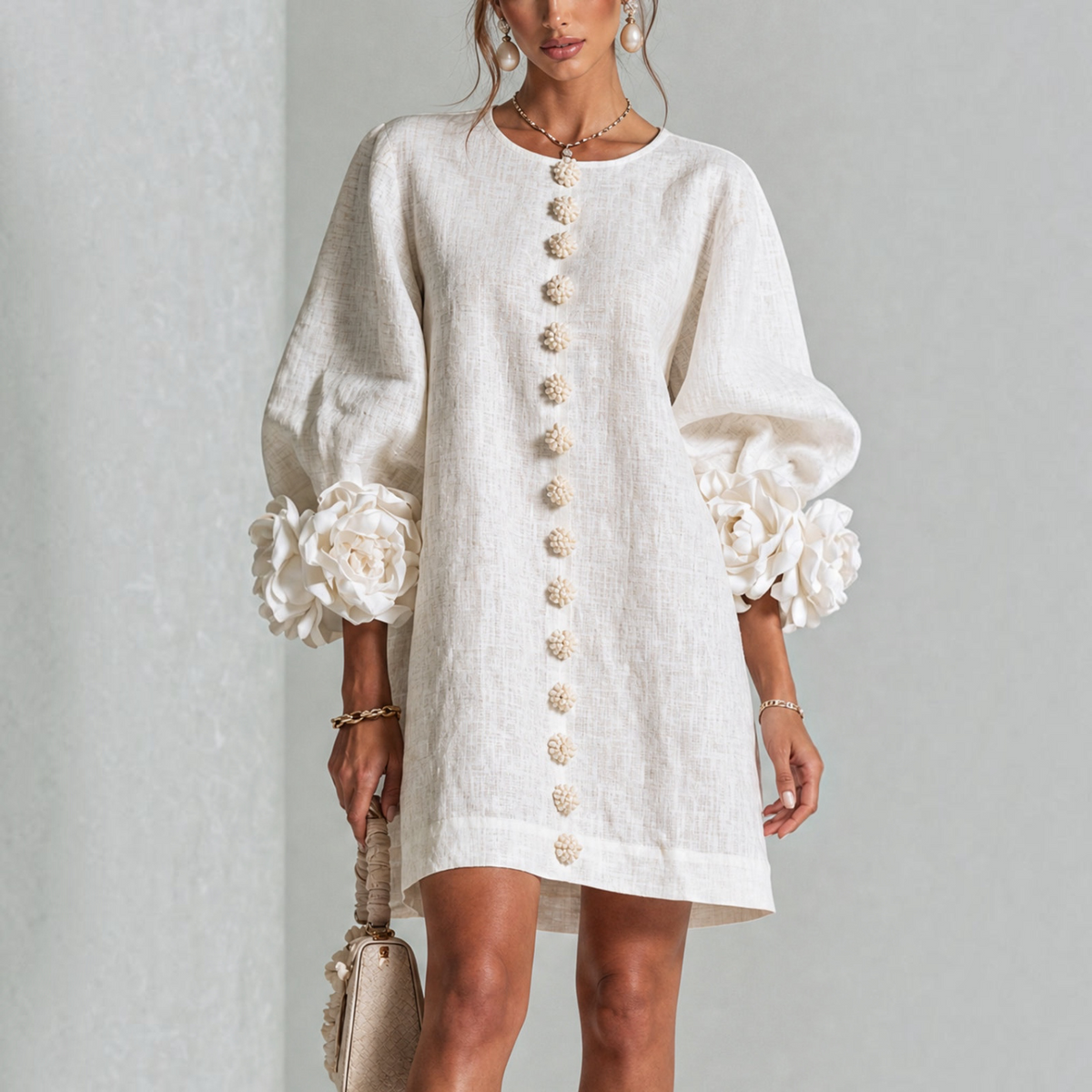 Van Dijkman Mode® | Amara Elegante Bloemen Mini-jurk