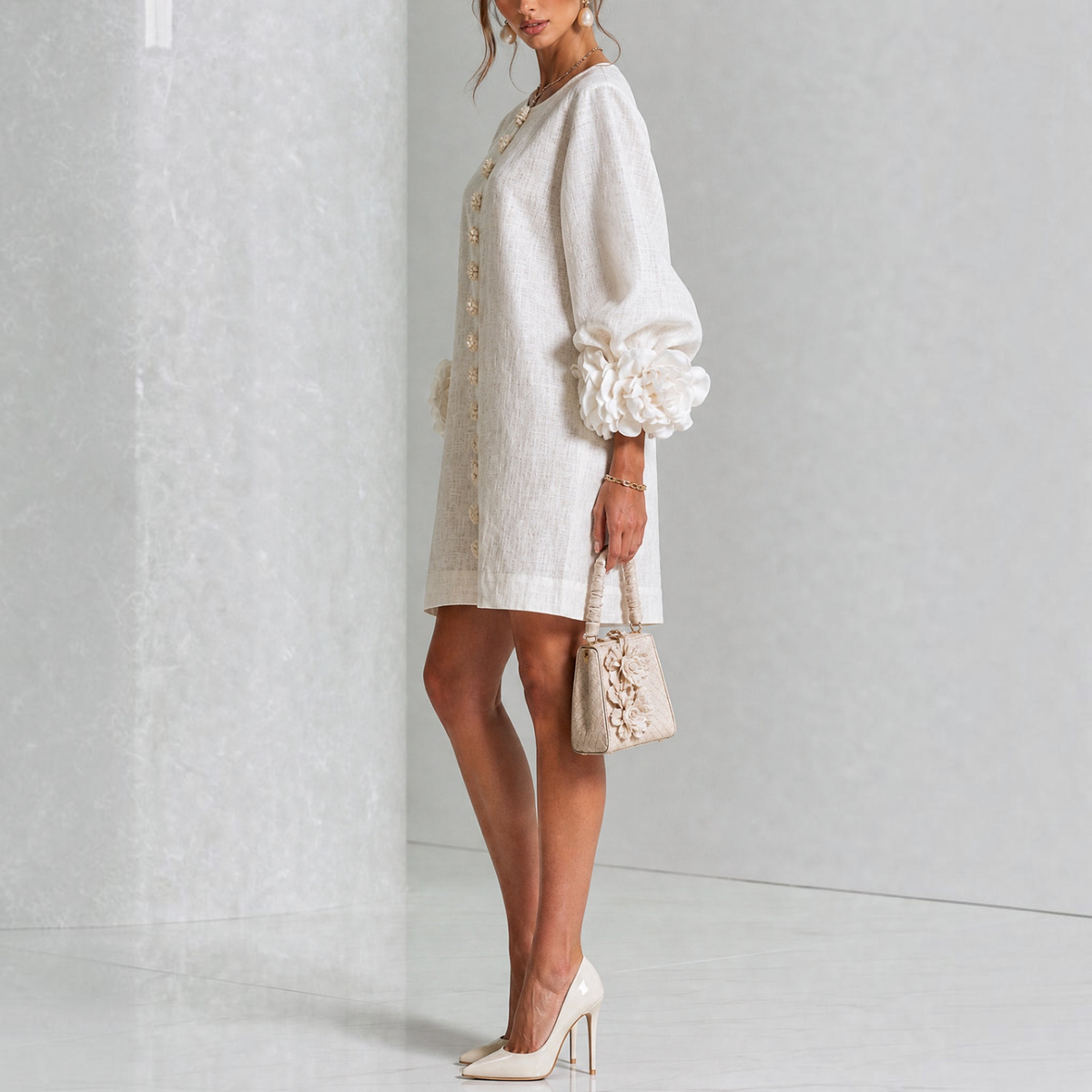 Van Dijkman Mode® | Amara Elegante Bloemen Mini-jurk