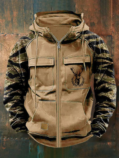 Van Dijkman Mode® | Hunter Vest met Camouflage Mouwen