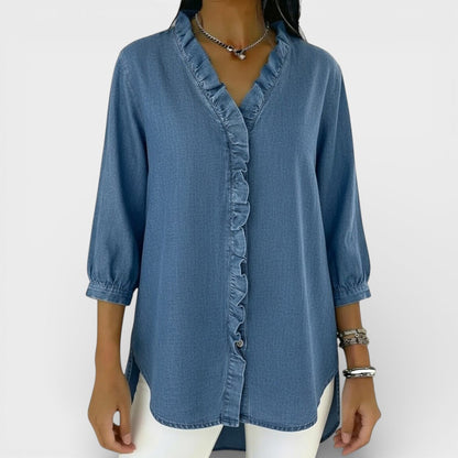 Van Dijkman Mode® | Elegante Blouse met Ruffles