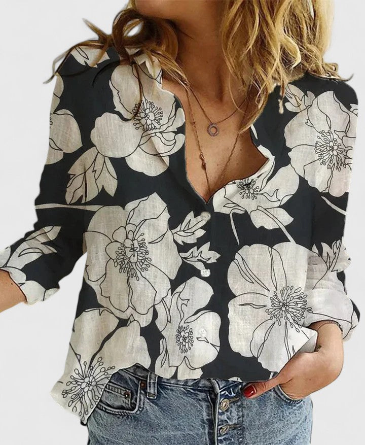 Van Dijkman Mode® | Tijdloze Blouse met Sjaalkraag