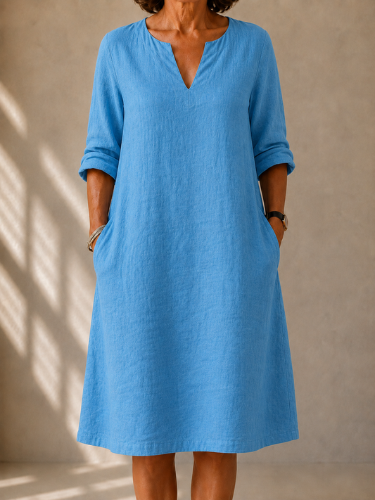 Van Dijkman Mode® | Casual Jurk V-hals Claire
