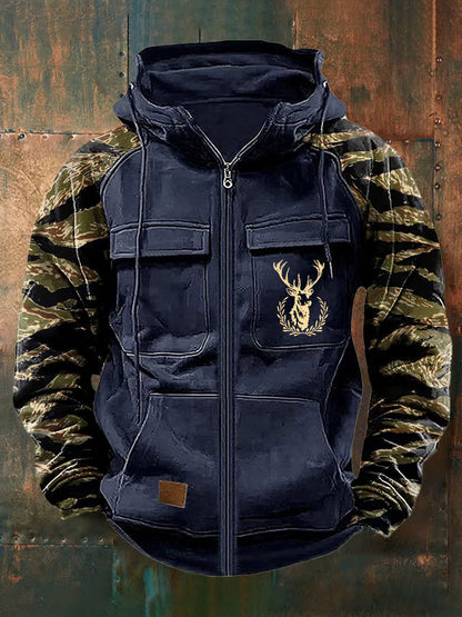 Van Dijkman Mode® | Hunter Vest met Camouflage Mouwen