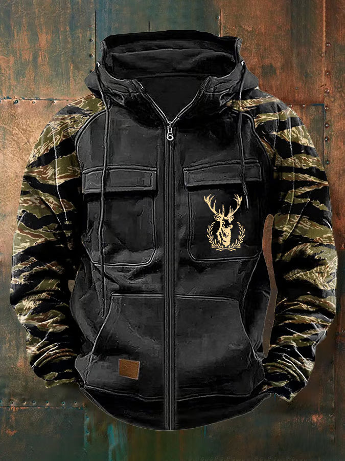Van Dijkman Mode® | Hunter Vest met Camouflage Mouwen